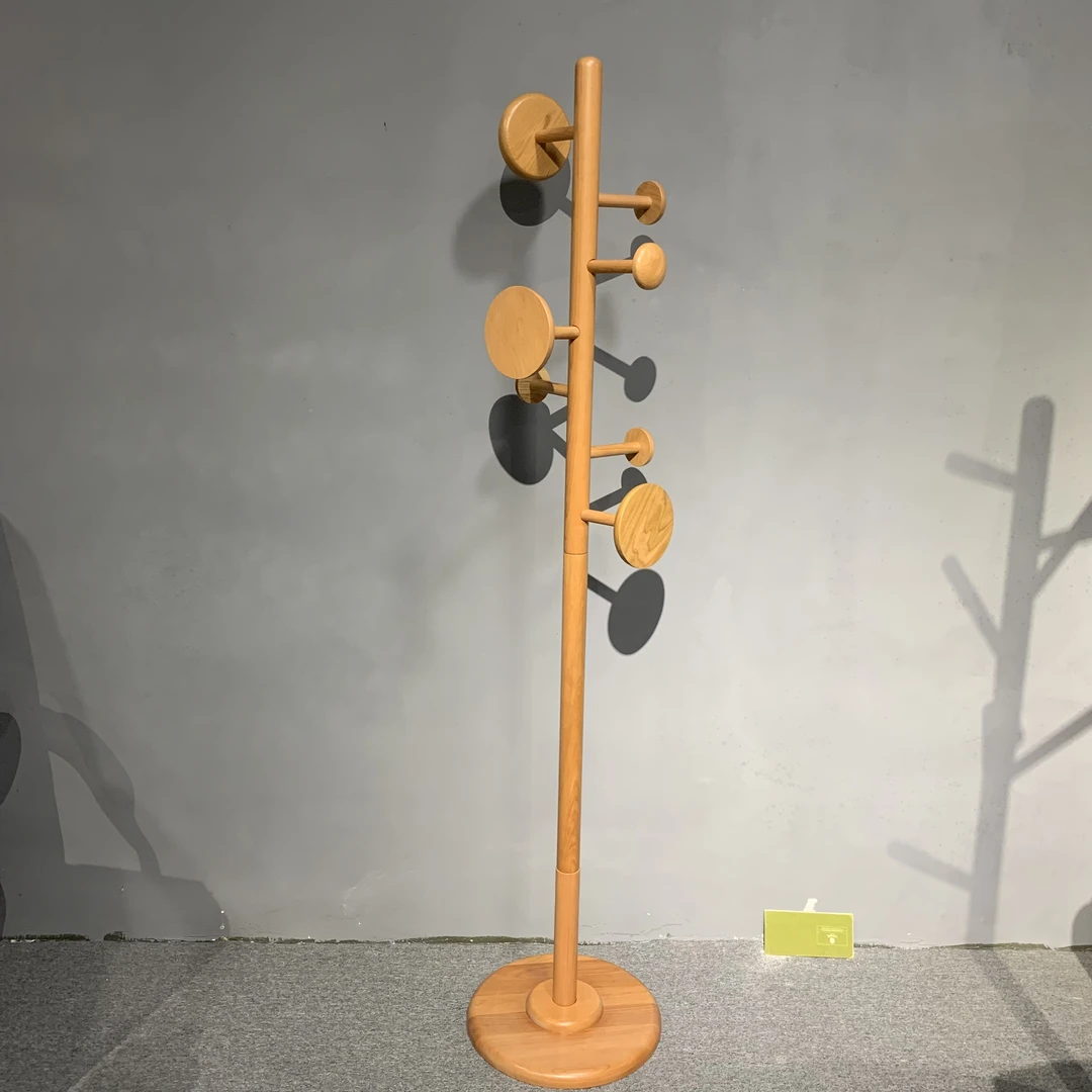 北美樱桃原木 衣帽架 现代简约 落地客厅家用185高