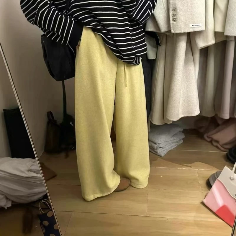 1083蓄热裤！高克重 市场刚上！抽绳加绒拖地裤