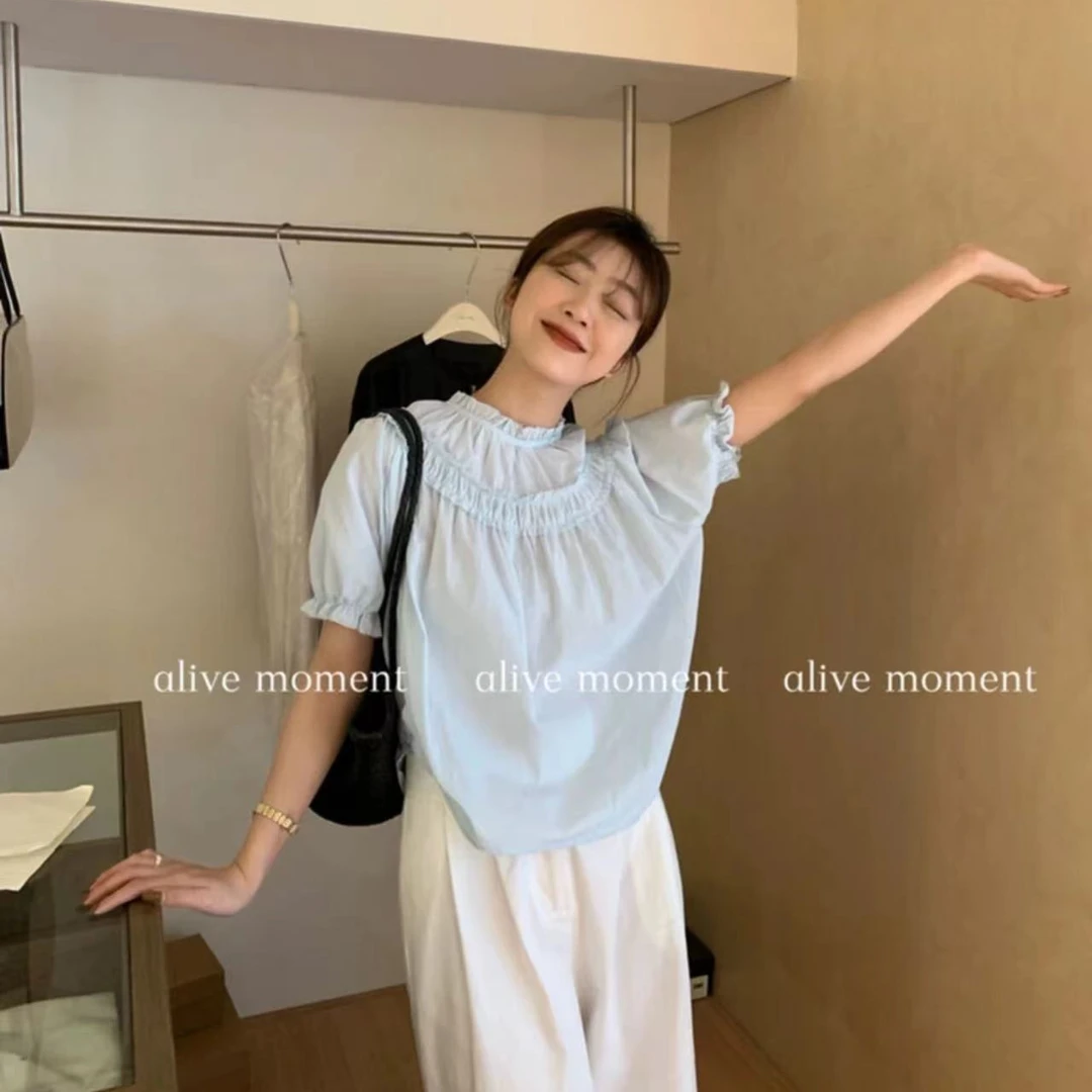5100泡菜订单！！私服 爱晕了花边领慵懒上衣