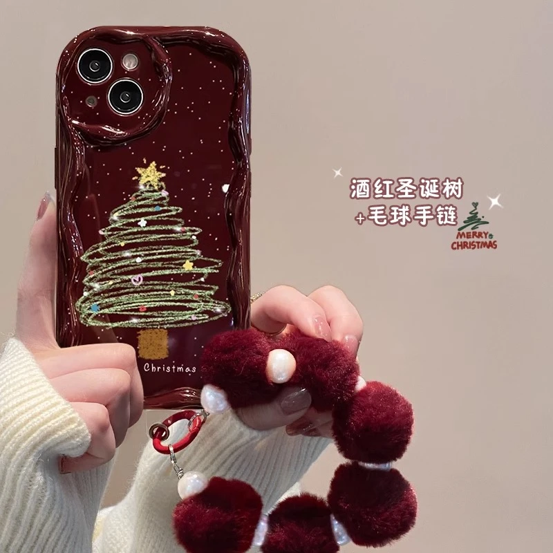 龙年苹果手机壳ins复古毛球iPhone14/1312女款15小众11可创意网红