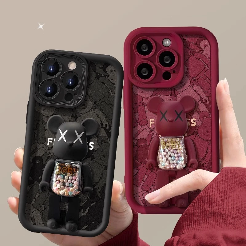 龙年苹果手机壳网红暴力熊iPhone15苹果13手机壳14网红12全包防摔