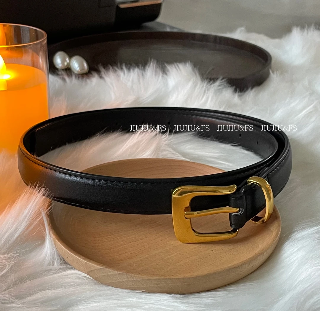"加分搭配"必入百搭单品女士黑色时尚休闲腰带JIUJIU&FS推荐！