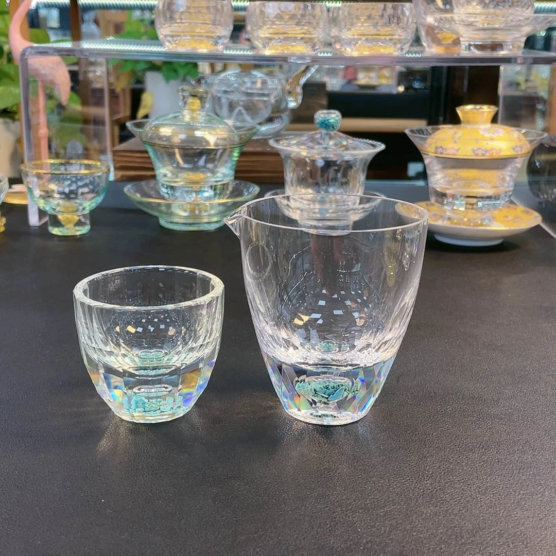 水晶公道杯➕绿松石茶杯