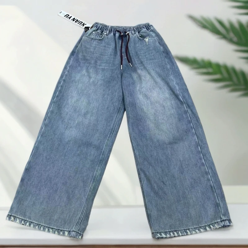 2024冬季款7835加绒弯刀牛仔裤