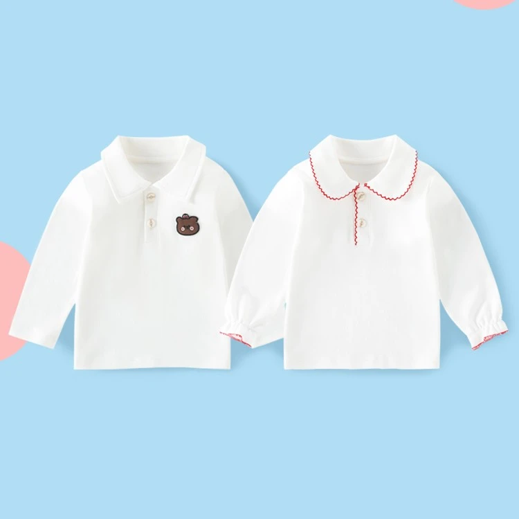 2025女童春装上衣长袖T恤百搭纯色洋气女宝宝儿童春秋款打底衫潮