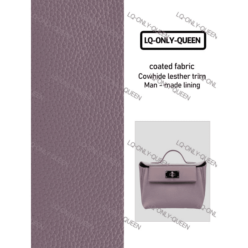 LQ-ONLY-QUEEN手工真皮女包银扣小元宝粉色