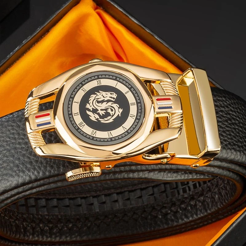 男士皮带自动扣男款商务腰带中青年潮流时尚年轻人休闲百搭裤腰带