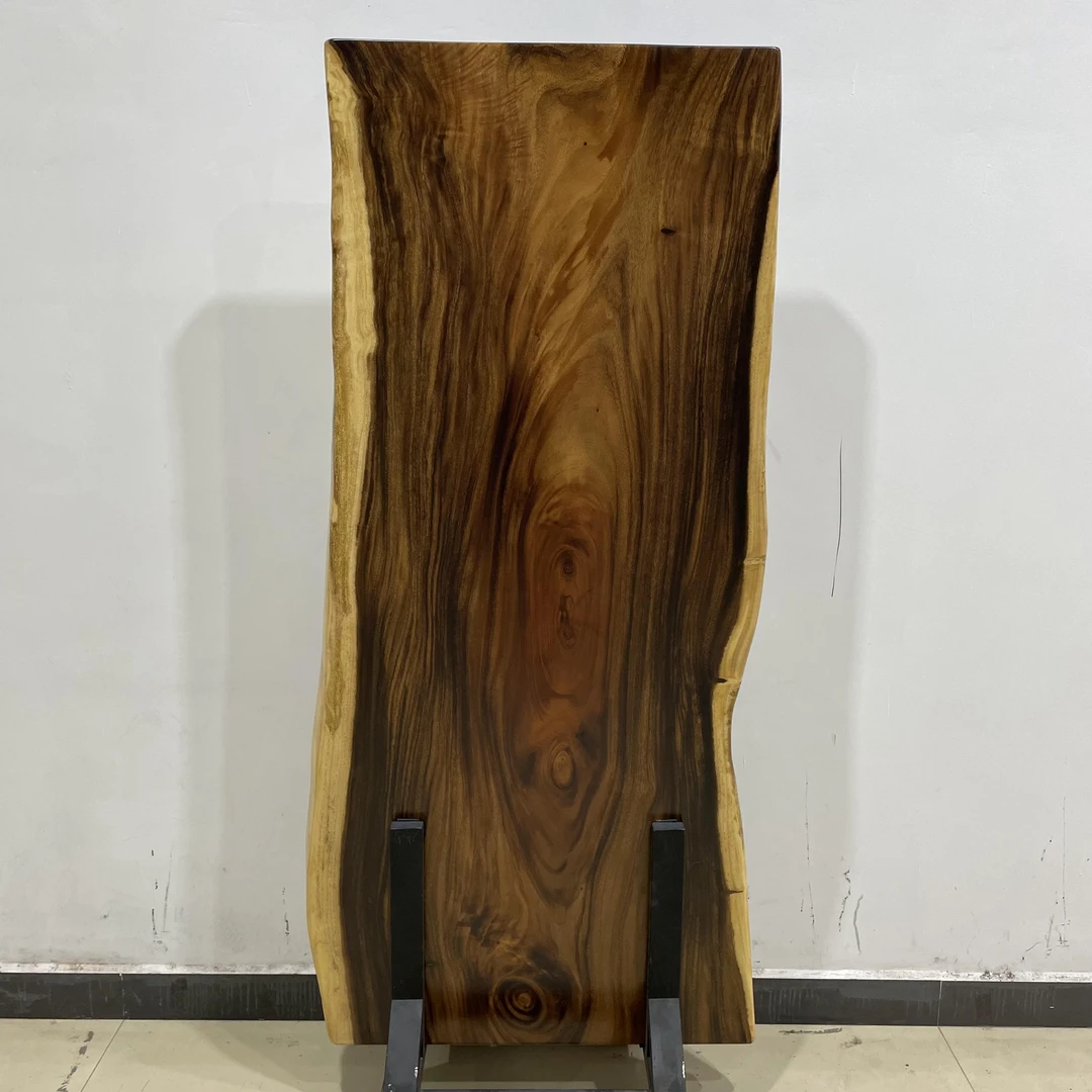 624-长183宽84-80-74厚5.5公分自然边胡桃木大板实木整板原木茶几