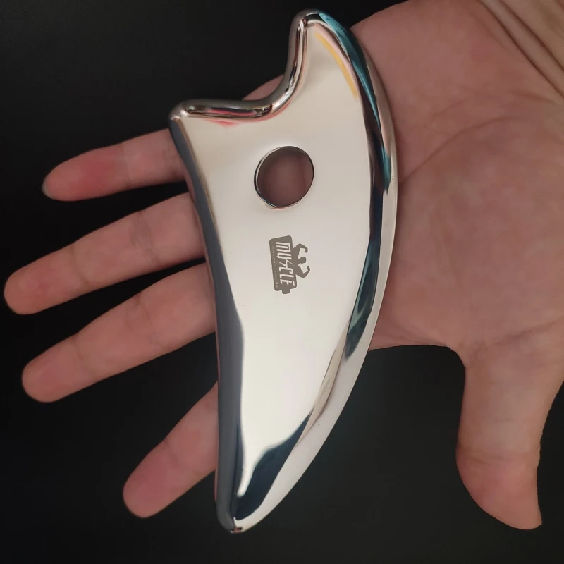 改良带孔鲨鱼筋膜刀体育健身放松不锈钢工具肌肉放松刀运动放松