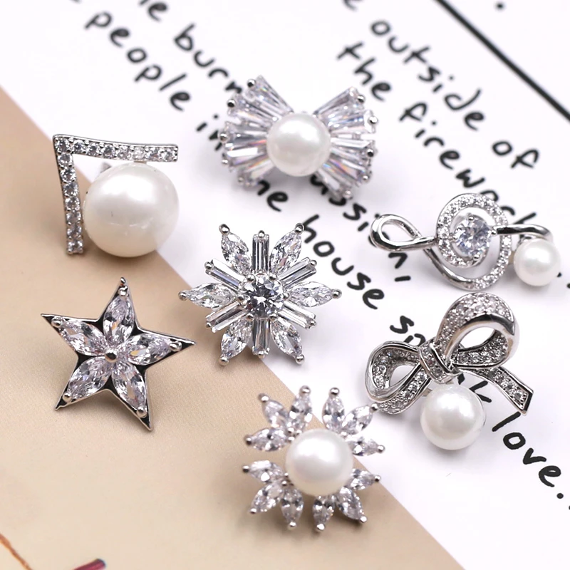 珍珠纽扣暗扣免钉扣免缝衬衫扣子配件隐形防走光扣百搭衣服装饰扣