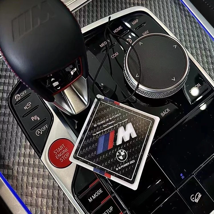 宝马50周年挂饰3D碳纤维高级香片Mpower原车M标香薰内饰装饰产品
