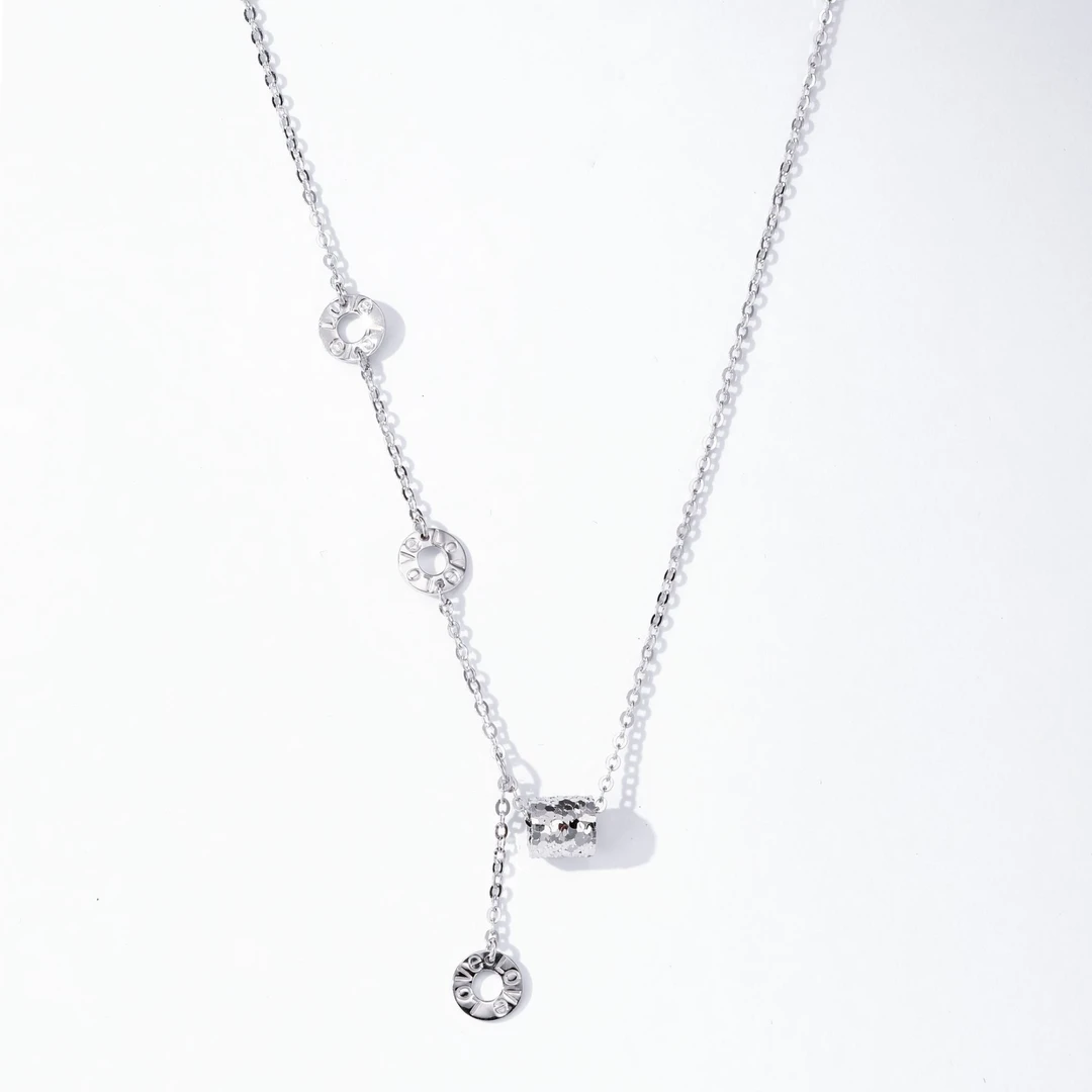 铂金PT950圈圈小蛮腰碎碎冰链时尚百搭气质轻奢