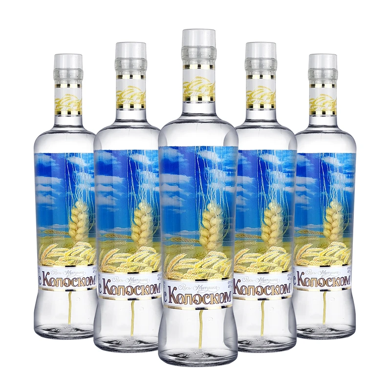 500ml*1瓶 进口俄罗斯伏特加金麦穗小麦穗风味烈酒白酒鸡尾酒调酒
