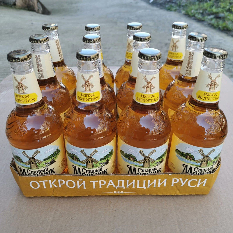 6瓶*450ml老米乐淡爽拧盖啤酒俄罗斯原装进口黑啤米勒