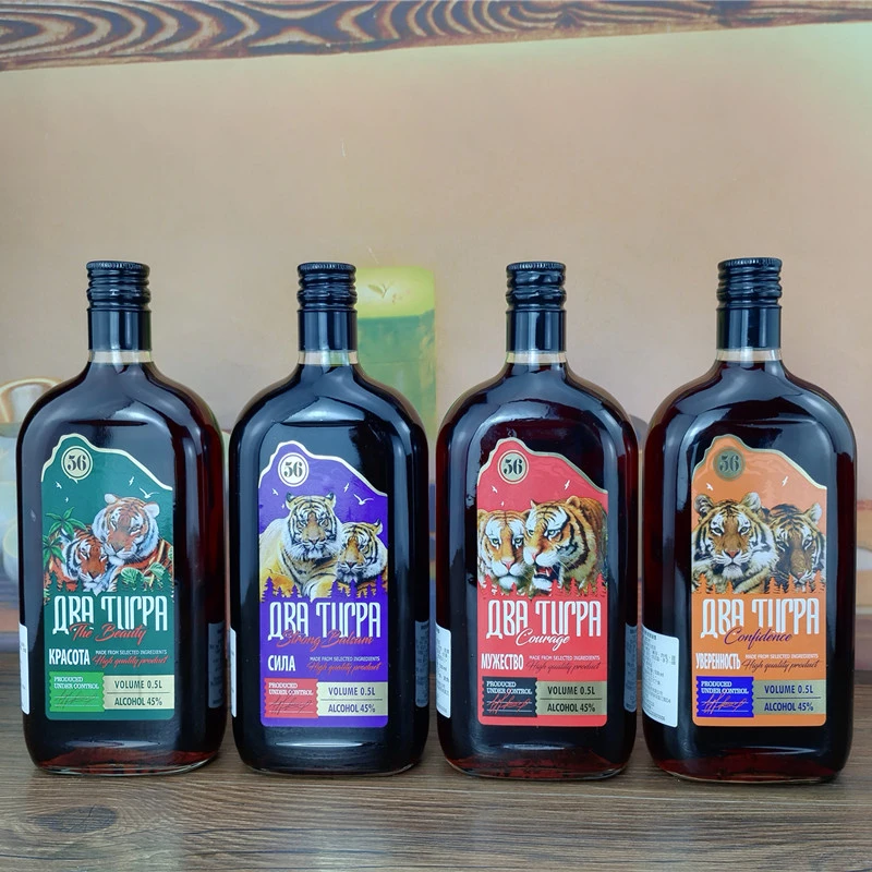 白俄罗斯进口配制酒养生酒45度风味伏特加500ml强酊酒小老虎头酒
