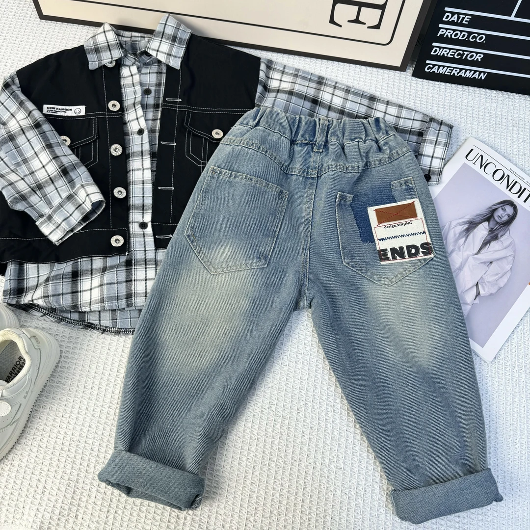 2024春季儿童春秋款男童韩版时尚休闲百搭牛仔裤秋季宝贝中童潮