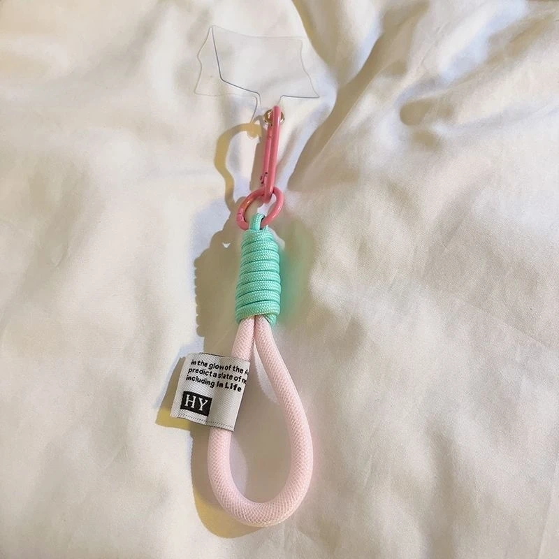 个性创意ins挂绳钥匙扣挂件手机壳包包男女学生手工编织手提腕带