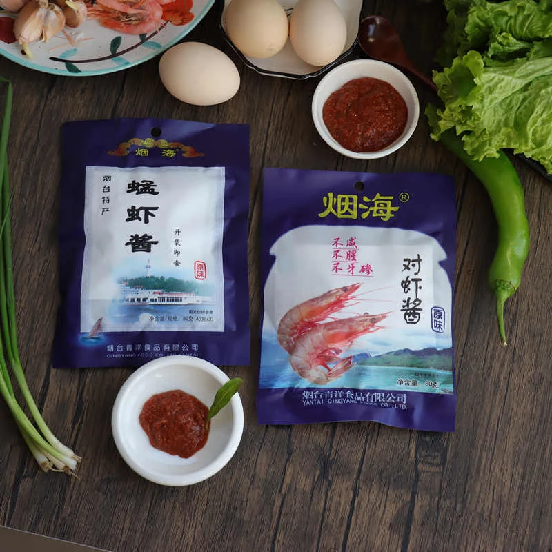 仅9.9元 烟台蜢虾酱对虾酱各1包（每包80克）额外发1包海带丝共3包