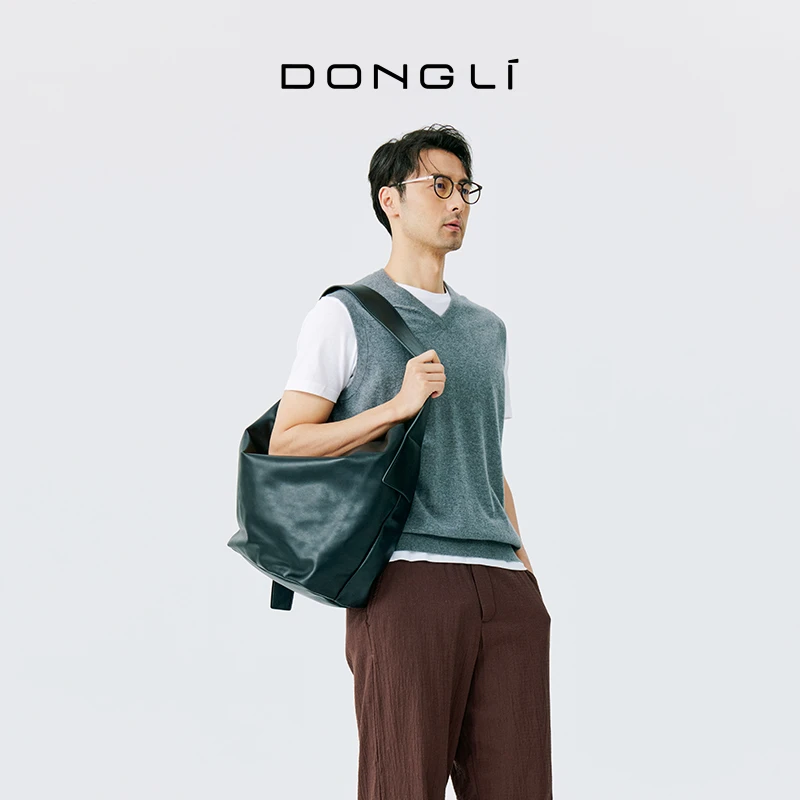 东黎 小山羊绒 男士秋冬针织V领背心马甲商务休闲纯色