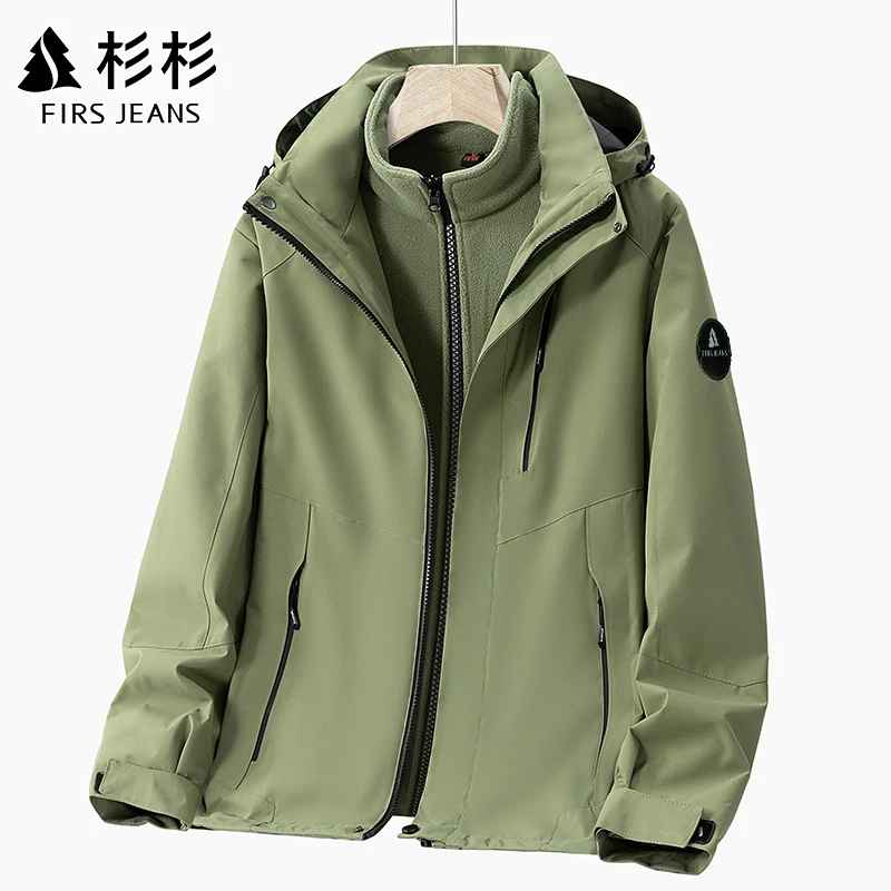 【杉杉】情侣三防冲锋衣2025秋冬新款男女户外运动登山休闲外套夹克