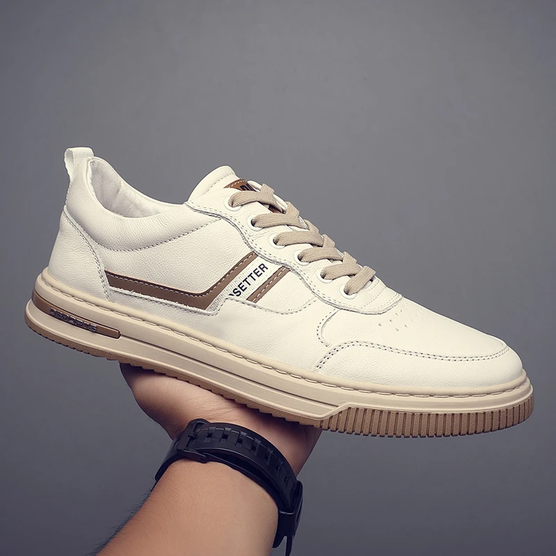 【头层牛皮】男鞋2025新款休闲鞋男款小白鞋男士百搭运动板鞋子潮鞋