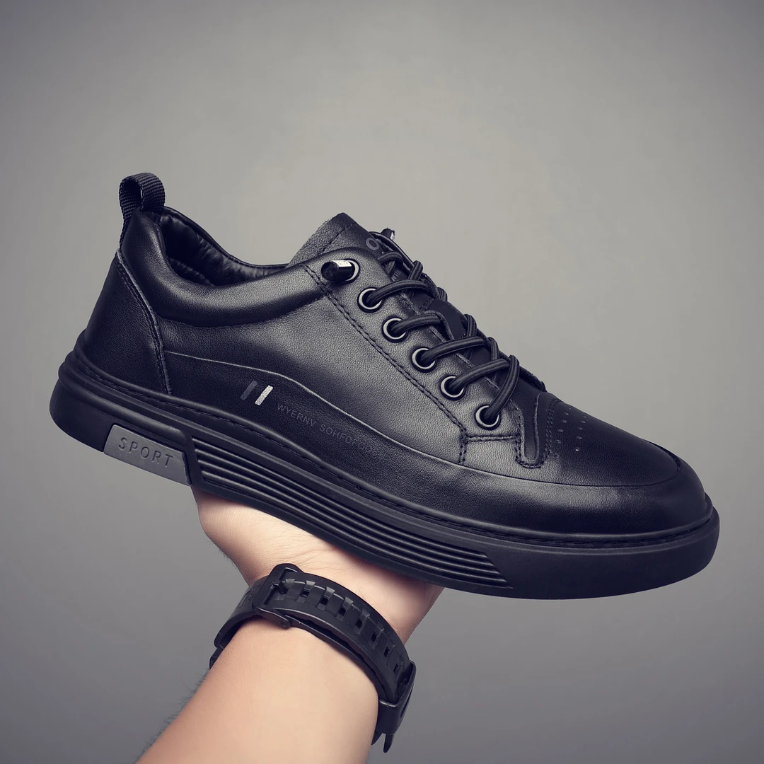 【头层牛皮】2025新款男士休闲鞋男鞋真皮韩版百搭板鞋透气单鞋潮鞋