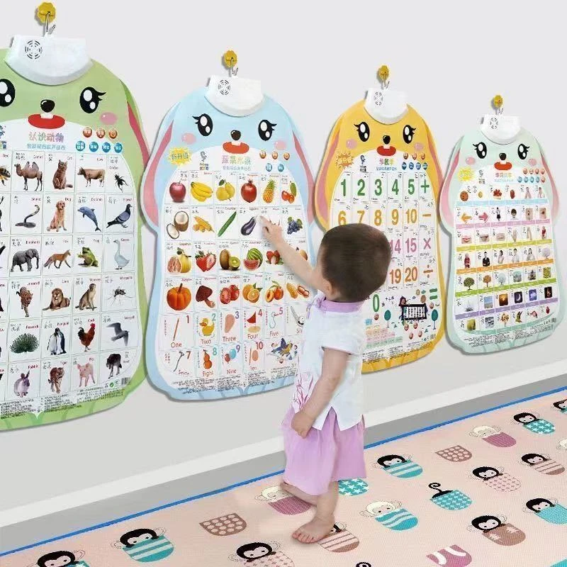 有声早教挂图宝宝发声幼儿童启蒙语音识字拼音字母表认知墙贴玩具