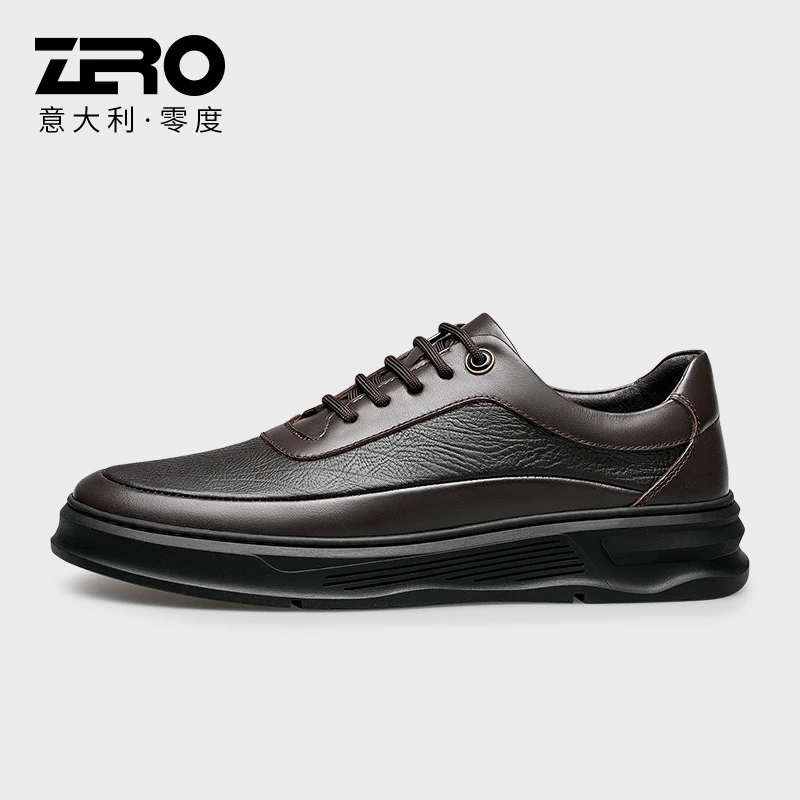 ZRO零度【明星杨烁同款】百搭加绒保暖男士秋冬休闲男皮鞋1223775