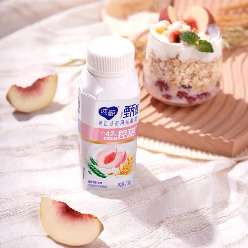9月产-24年3月到期蒙牛纯甄酸奶白桃燕麦青稞200g*10盒酸奶
