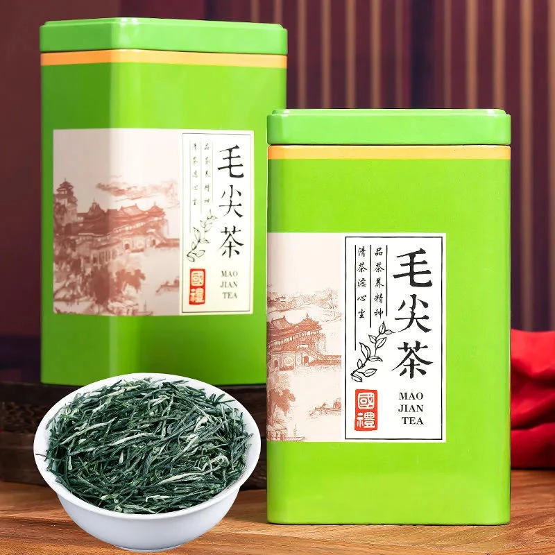 新茶毛尖茶叶正宗浓香型耐泡茶叶明前绿茶毛尖绿茶罐装