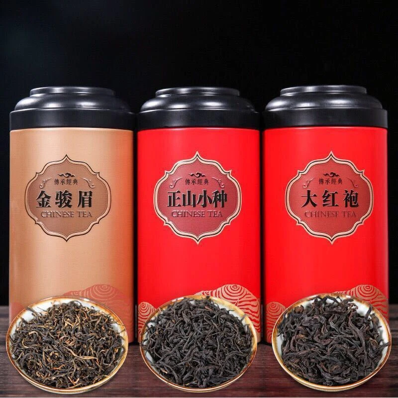三大茗茶金骏眉正山小种红茶大红袍2025茶叶新茶罐装金骏眉红茶