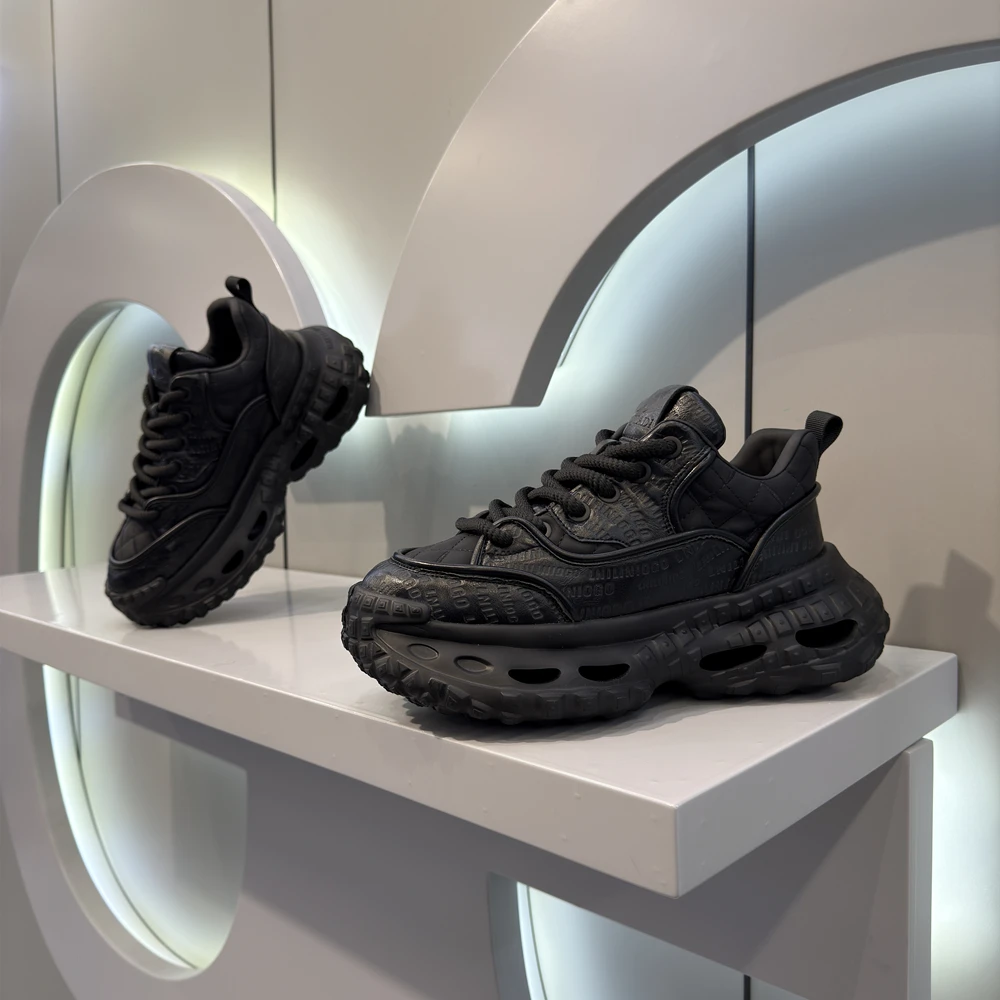 春季新款时尚高端运动休闲老爹鞋厚底增高舒适保暖百搭潮鞋