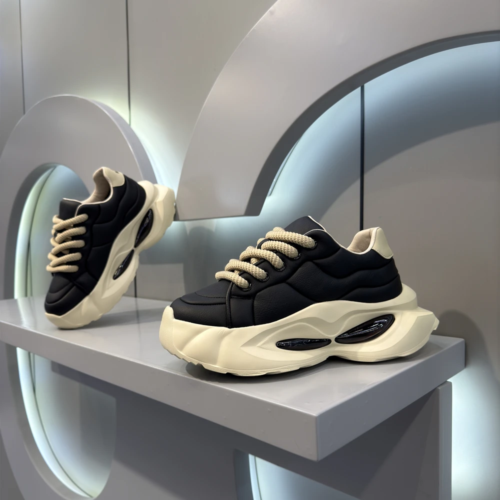 冬季男士新款百搭休闲老爹鞋舒适厚底低帮时尚个性男鞋