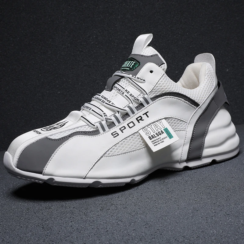 【潮流新款】春季时尚百搭真皮运动男鞋休闲老爹鞋（KX）