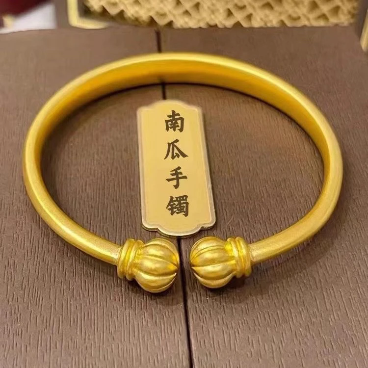 铜合金手镯 【精品南瓜开口手镯】  个性光感  时尚百搭   大气手镯