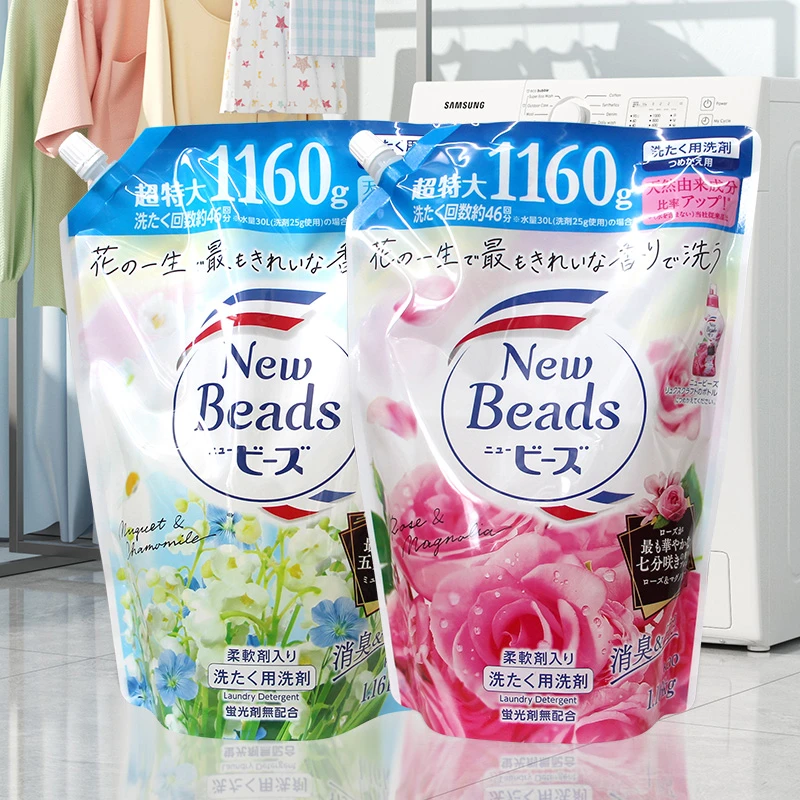 日本进口玫瑰铃兰洗衣液袋装1160g