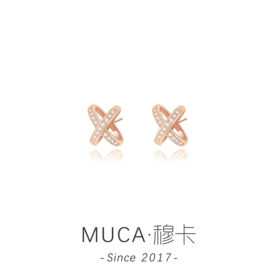 满钻X时尚百搭气质耳钉J422