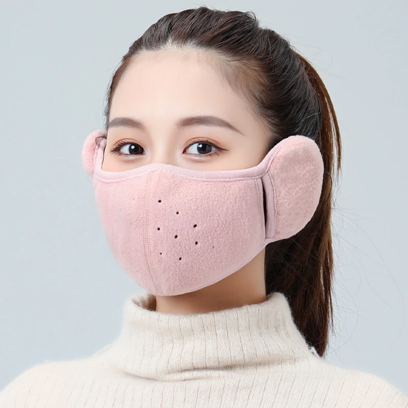 冬季防寒口罩女新款时尚可水洗防尘二合一骑行面罩脸罩护耳耳罩男