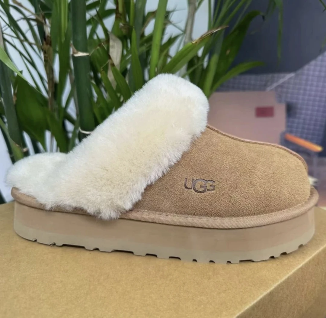 UGG2023秋季女士便鞋休闲经典平底包头舒适家居毛毛拖鞋1122550