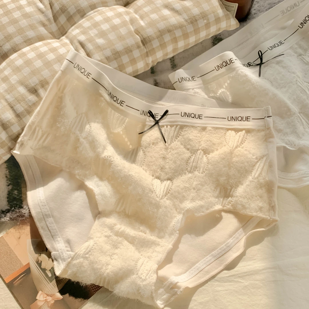 月半岛屿秋冬120-180斤纯欲毛绒大码女内裤女秋冬性感新款女士