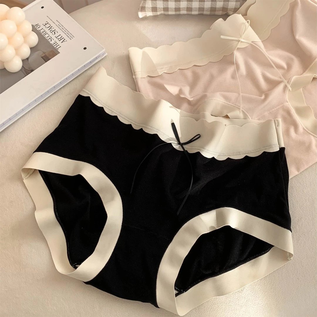 135-80支莫代尔奶皮内裤女大码中高腰胖mm无痕舒适女士女生防磨腿