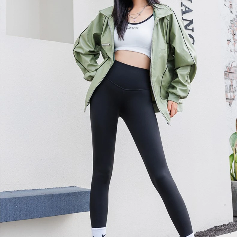 【弹小美热艾裤】艾草加绒女士芭比裤外穿加绒加厚打底裤830