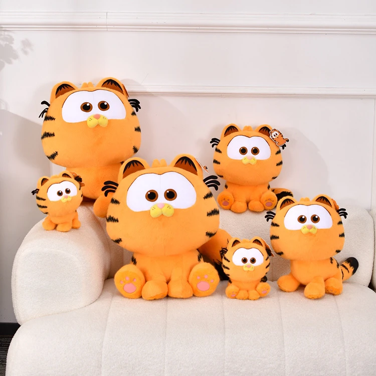 正版授权儿童版加菲猫毛绒玩具公仔潮玩手办场景布置装饰品布娃娃