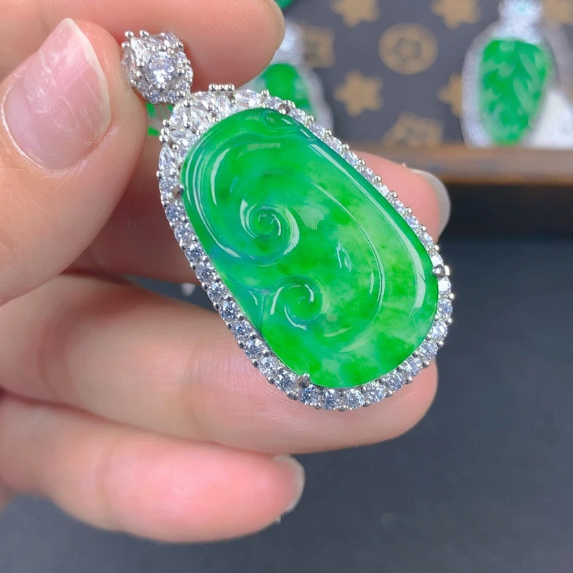 【闪购商品】翡翠吊坠(不含链)银S925镶嵌