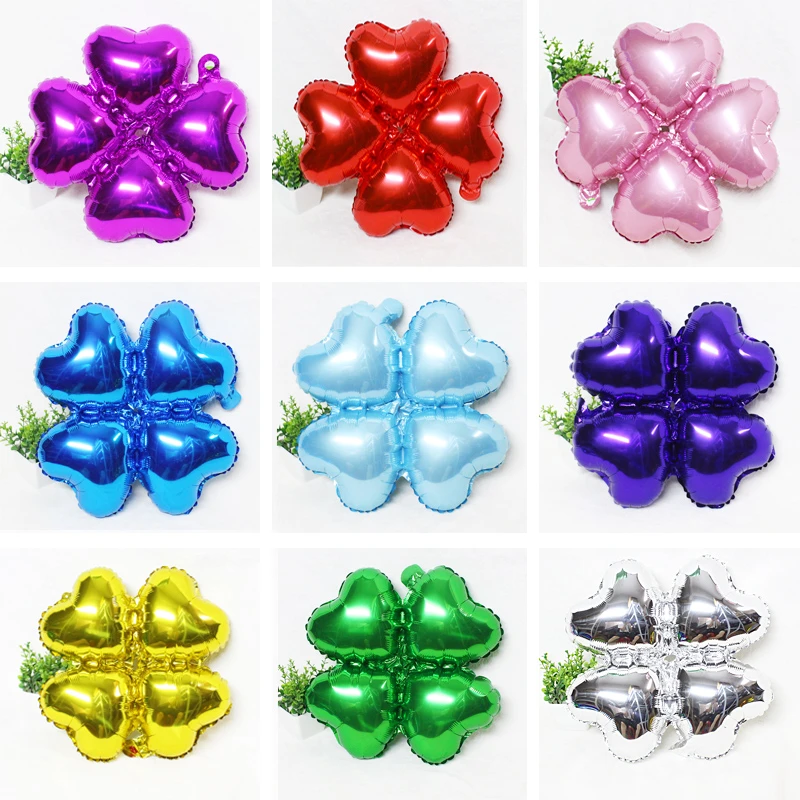 周年店庆四叶草铝膜气球拱门装饰开业铝箔气球节日气氛场景布置