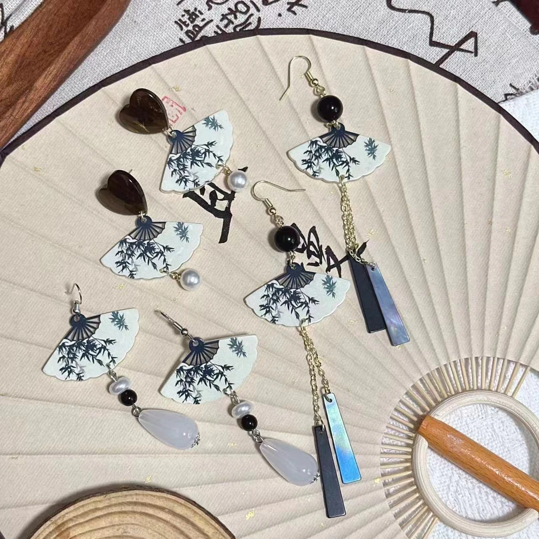 合金耳饰 耳环合集-新中式百搭简约耳环古风汉服高级感耳饰