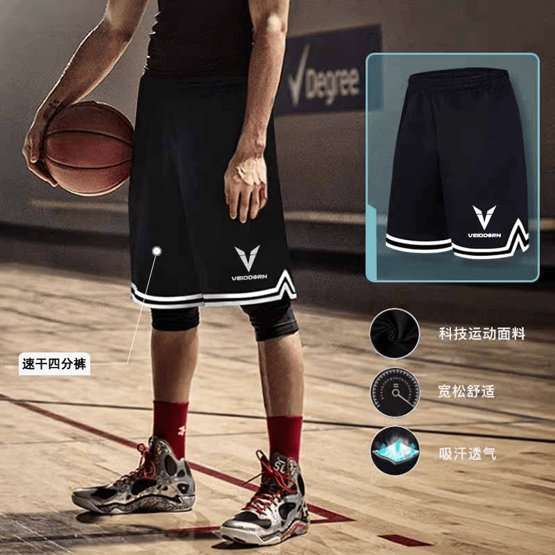 美式篮球裤男夏季运动短裤速干透气跑步健身训练短裤不过膝潮宽松