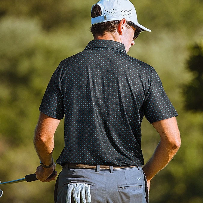 乾道高端POLO衫透气品牌数码印花立领服装夏季T恤薄款韩国白色男