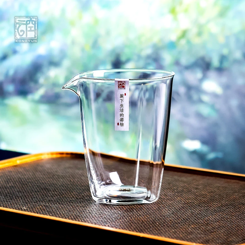 浮生高档高级感手工公道杯公杯透明耐热功夫茶具分茶杯大容量