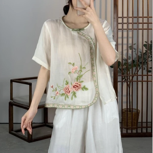 苎麻上衣胸围110衣长57（8593）